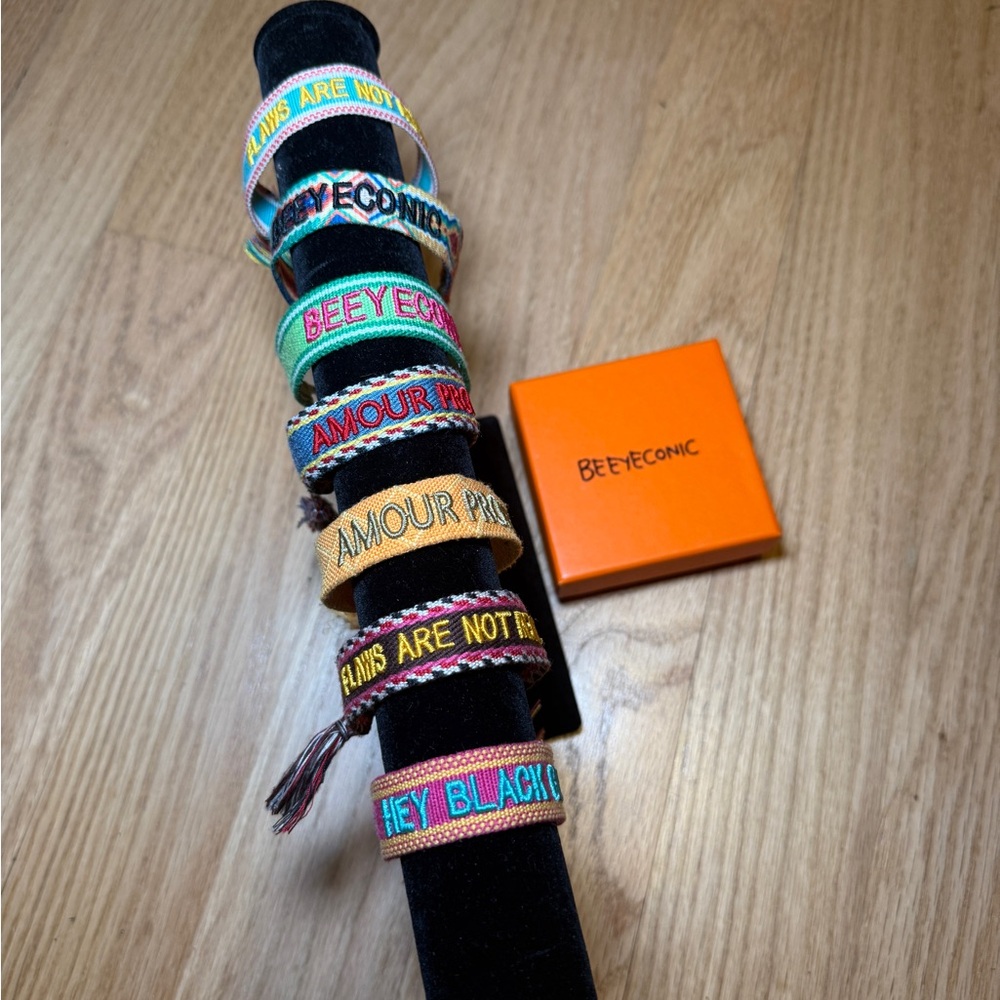 BeEyeconic Colorful Woven Bracelets Set